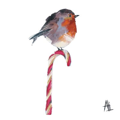 Servilleta Candy Cane Robin 33x33