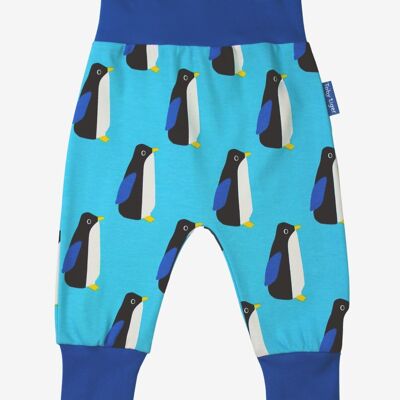 « Pantalon de yoga » en coton bio à imprimé pingouin