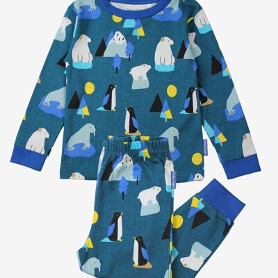 Schlafanzug aus Bio Baumwolle mit Arktis-Print