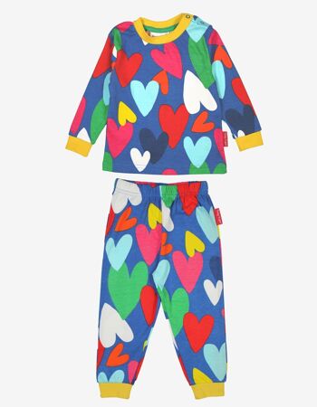 Pyjama en coton biologique à imprimé cœurs 2