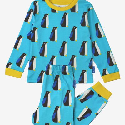 Schlafanzug aus Bio Baumwolle mit Pinguin-Print