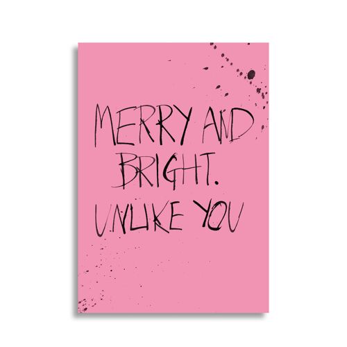 Merry and bright - Christmas card