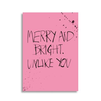 Feliz y brillante - tarjeta de Navidad