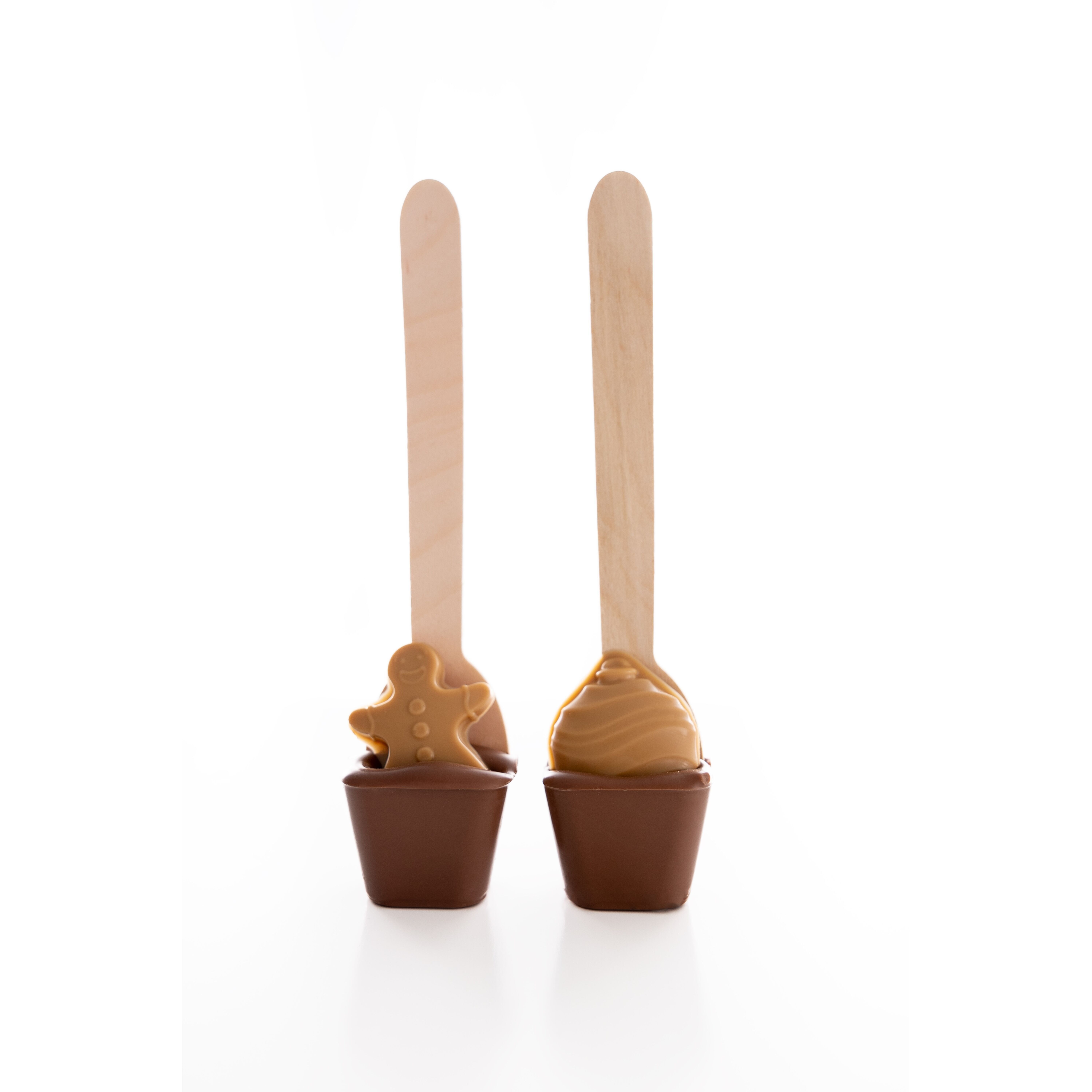 2 Christmas hot chocolate spoons - 60 g - La Fabrique de Julien