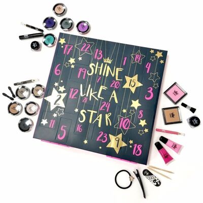 Calendario dell'avvento trucco e accessori “Shine Like a Star”.