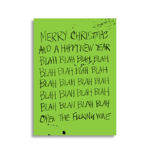 Blah blah blah - Christmas card