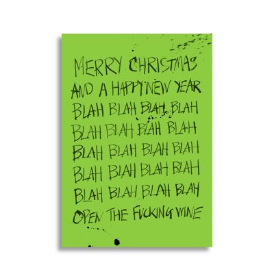 Blah blah blah - Christmas card
