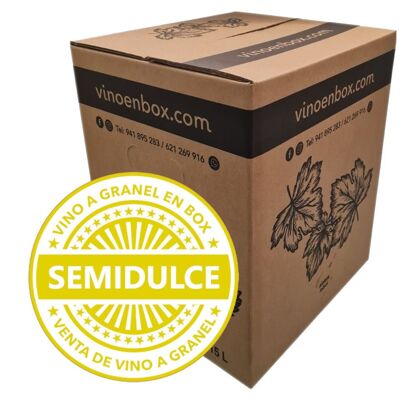 Vino blanco afrutado (Semidulce) en bag in box 15 L