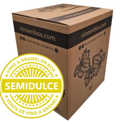 Vino blanco afrutado (Semidulce) en bag in box  5 Litros