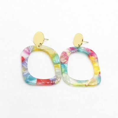 Earrings / Gloria / Spring / Cellulose acetate / Stainless steel