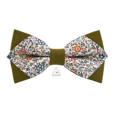 Bow tie in Liberty Katie & Millie and olive - pointed