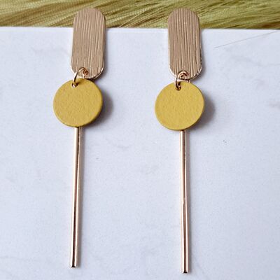 earrings - Sol - gold - curry