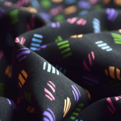 Viscose fabric - Confetti black