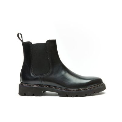 Schwarze Chelsea-Stiefel für Herren. Hergestellt in Italien. Herstellerartikel BP6106