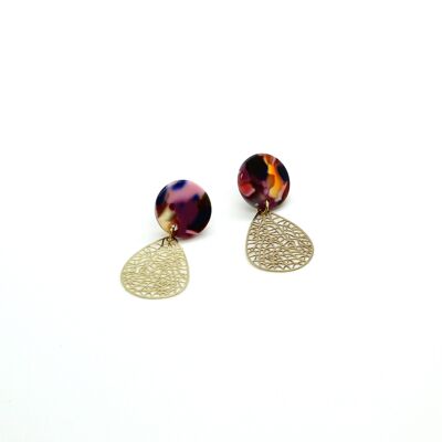 Earrings / Anna Pop & Gold / Cellulose acetate