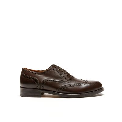 Zapato tipo oxford en color marrón oscuro para hombre. Hecho en Italia. Artículo del fabricante BP1220