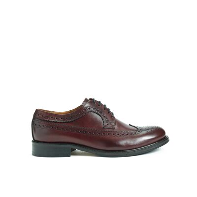 Burgunderroter Derby-Schuh für Damen. Hergestellt in Italien. Herstellerartikel BP1748