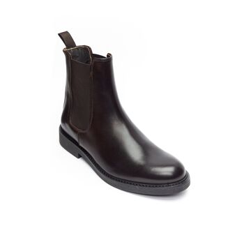 Bottines chelsea marron foncé pour hommes. Fabriqué en Italie. Article du fabricant BP2076 2