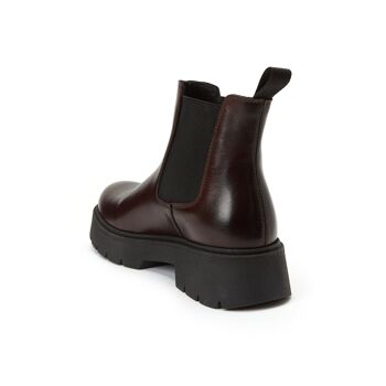 Bottines chelsea de couleur bordeaux pour femme. Fabriqué en Italie. Article du fabricant BP2662 3