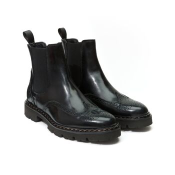 Bottines chelsea noires pour hommes. Fabriqué en Italie. Article du fabricant BP6104 5