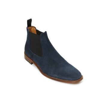 Bottines chelsea bleues pour hommes. Fabriqué en Italie. Article du fabricant BP1235 2