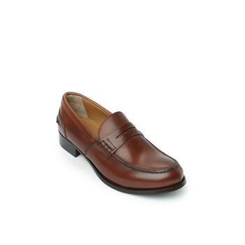 Mocassin marron noyer pour homme. Fabriqué en Italie. Article du fabricant BP1246 2