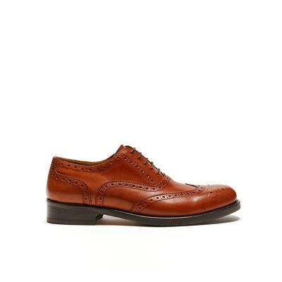 Tan brown oxford shoe for men. Made in Italy. Manufacturer item BP1256