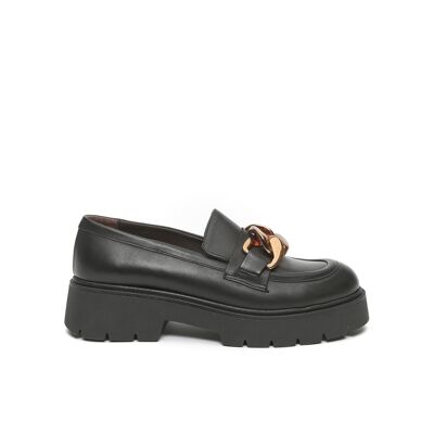 Black moccasin for women. Made in Italy. Manufacturer item BP2682