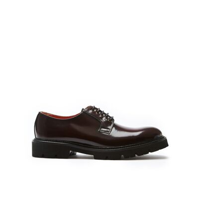 Burgunderroter Derby-Schuh für Herren. Hergestellt in Italien. Herstellerartikel BP1285