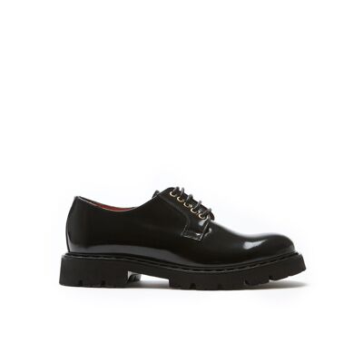 Black derby shoe for women. Made in Italy. Manufacturer item BP1812