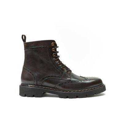 Bottines derby marron foncé pour hommes. Fabriqué en Italie. Article du fabricant BP1282