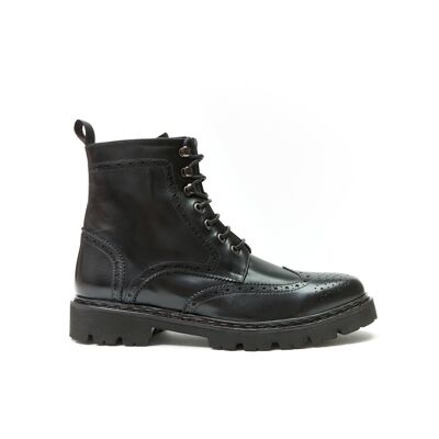 Black derby boots for men. Made in Italy. Manufacturer item BP1281
