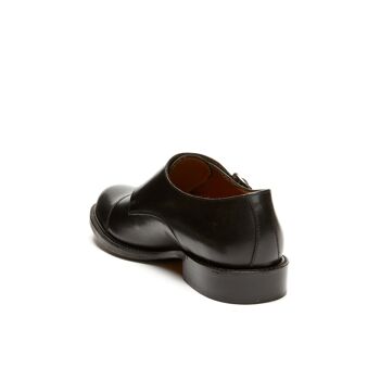 Chaussure noire à double boucle pour femme. Fabriqué en Italie. Article du fabricant BP1808 3