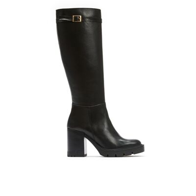 Schwarzer hoher Stiefel für Damen. Hergestellt in Italien. Herstellerartikel BP2691