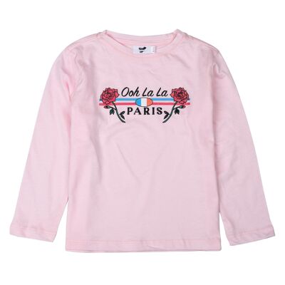 T-shirt fille rose imprimé rose