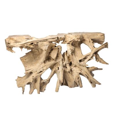 CONSOLA DE RAÍZ DE TECA NATURAL MACIZA 150XH80CM BELEGA