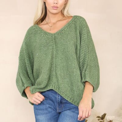 Maglione rilassato a maglia larga Lana Alpaca