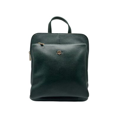 CRISTINA GREEN SEEDED LEATHER BACKPACK