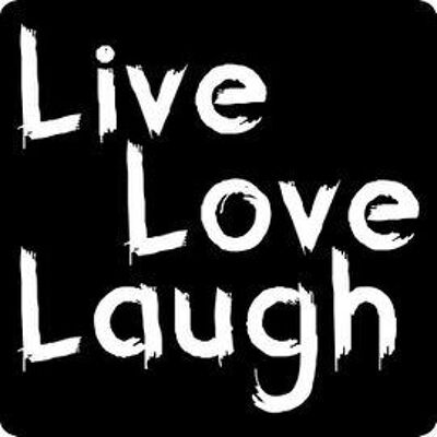 Live love rire - étiquette de souhait - rouleau de 500