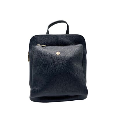 CRISTINA BLUE GRAINED LEATHER BACKPACK