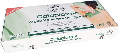 Cataplasme Argile Verte Montmorillonite 4 x 200 g NOUVEAU