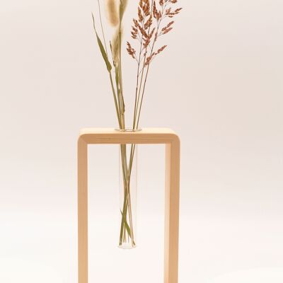 Vase with wooden frame | single