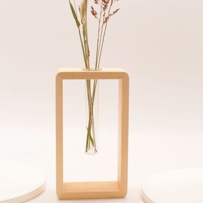 Vase mit Holzrahmen | Single