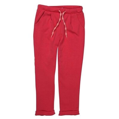 Girls' pink cotton leggings