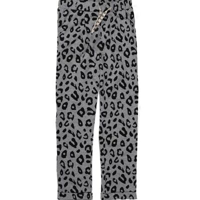 Girls' leopard print cotton leggings