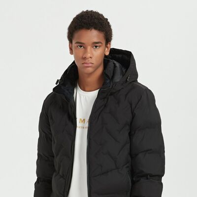PHILIPPE BLACK DOWN JACKETS