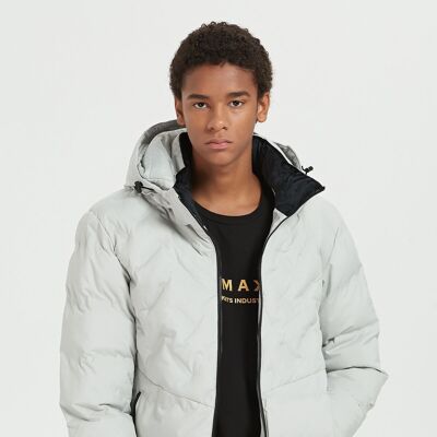 PHILIPPE LIGHT GRAY DOWN JACKETS