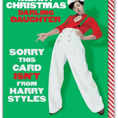 Biglietto d'auguri divertente per la figlia di Natale di Harry Styles