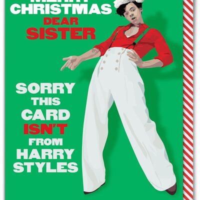 Frohe Weihnachten Schwester Harry Styles Karte