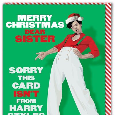 Frohe Weihnachten Schwester Harry Styles Karte